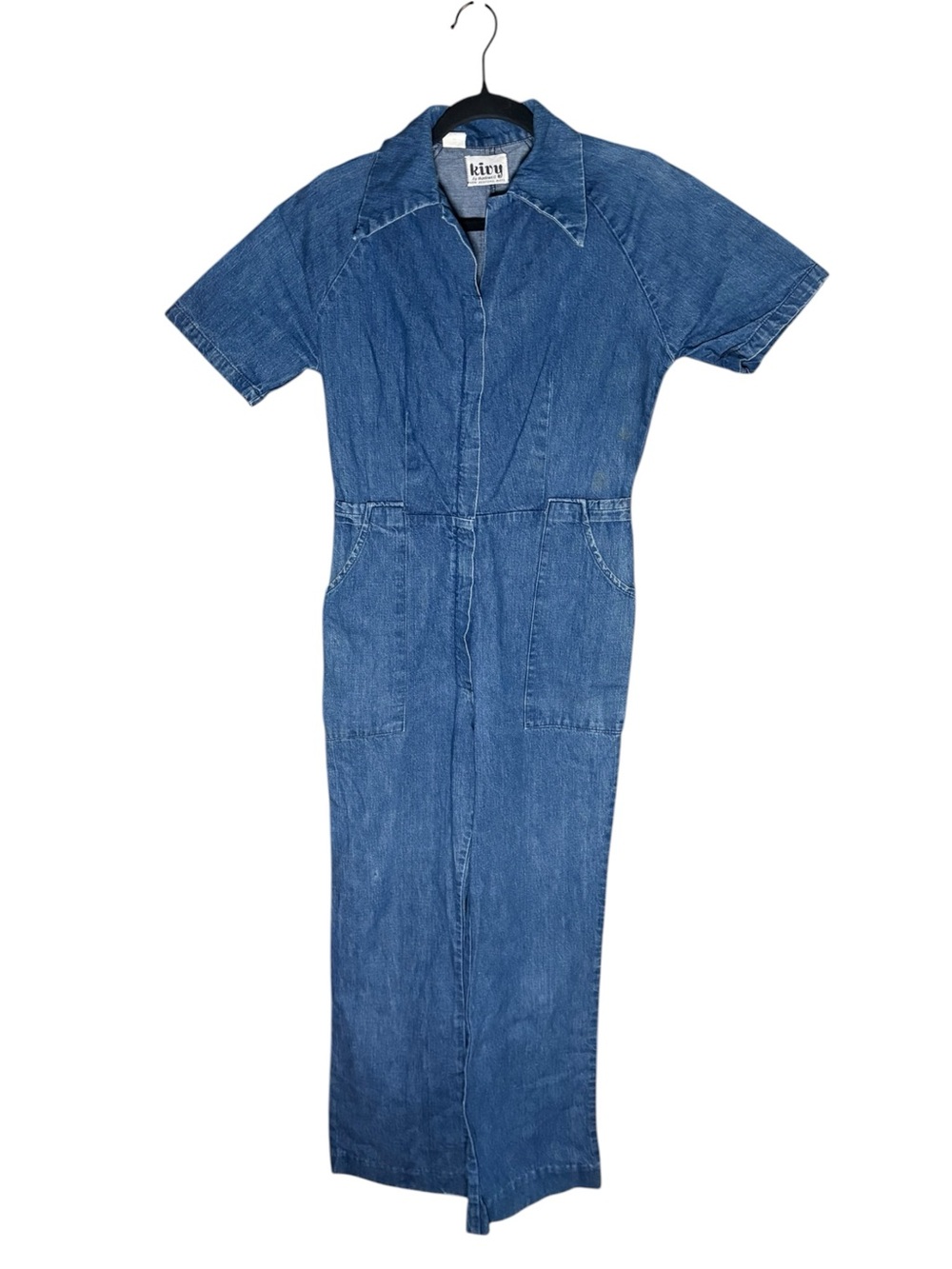 Vintage 60s 70s Kivy By Madewell Denim Jumpsuit Boilersuit Size 7 Utility Jean